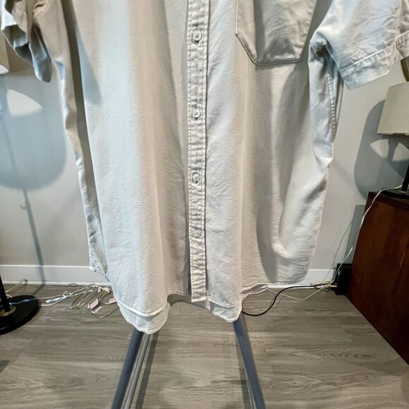 Buck Mason - SS Draped One Pocket Twill Shirt - Cement - Picture 5 of 6